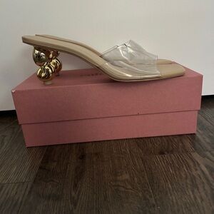 Cult Gaia clear strap sandals